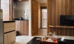 furnished 1bhk serviced apartment with two balconies